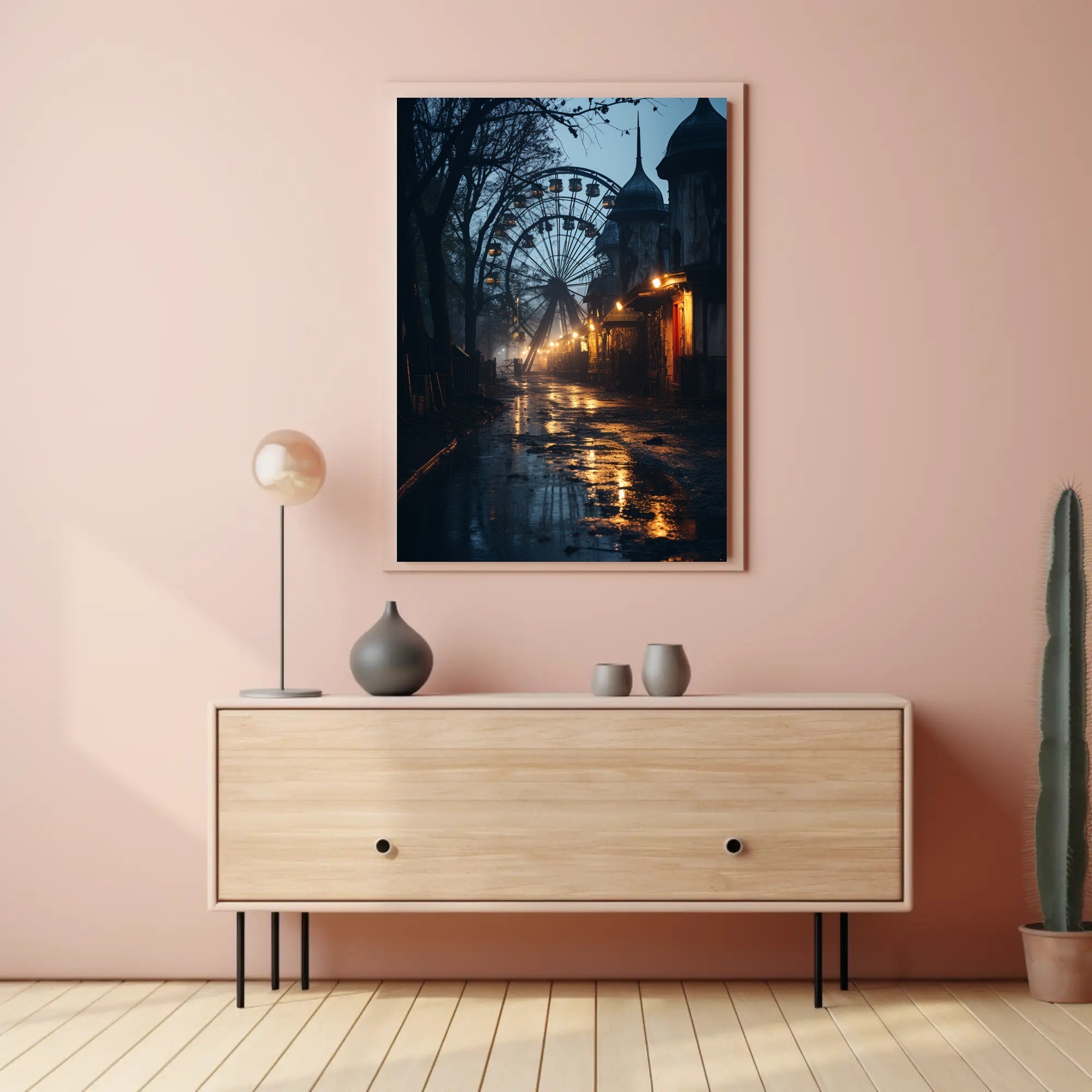 Eerie Carnival Night Poster
