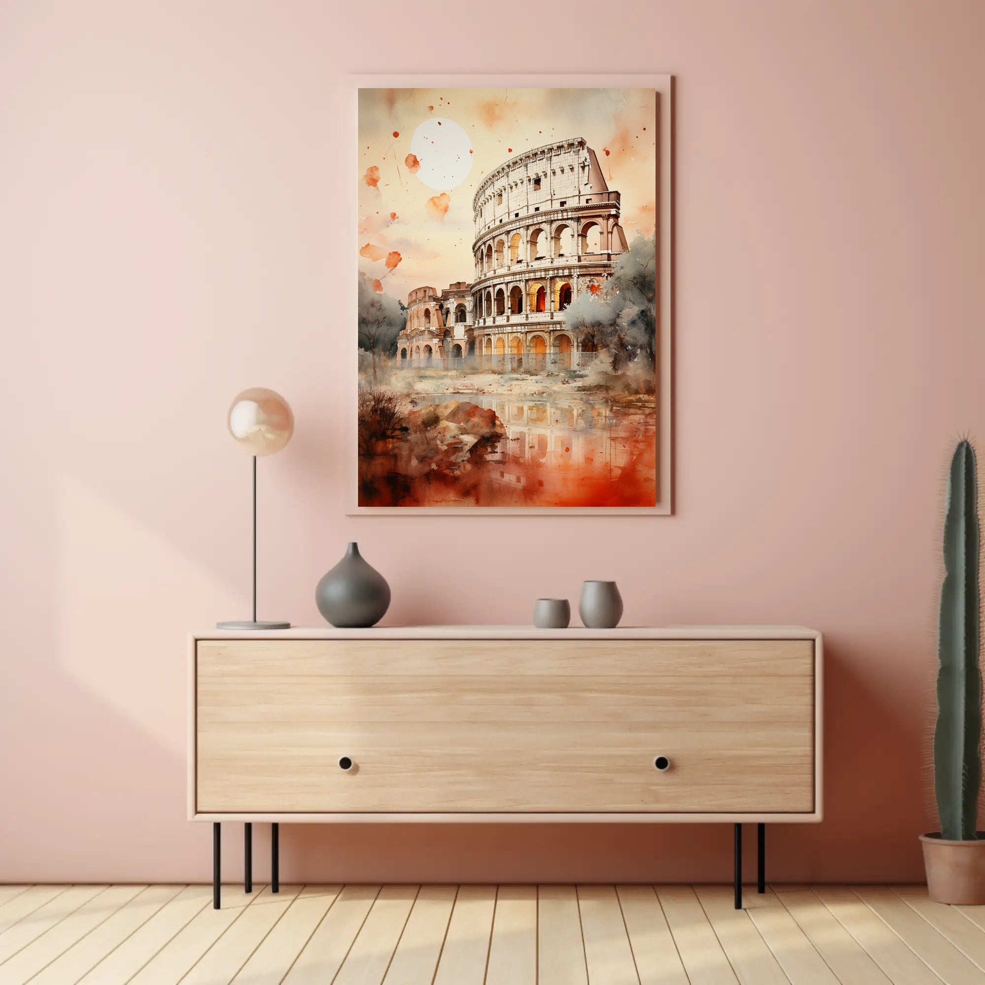 Colosseum In Watercolor Poster