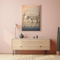Los Angeles Dreamscape Vintage Landmarks Art Poster