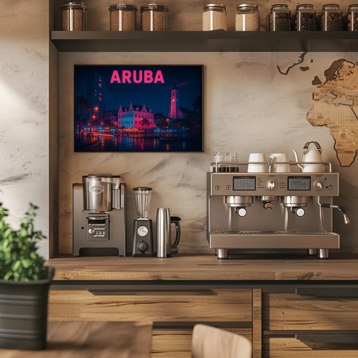 Aruba Nightscape Poster