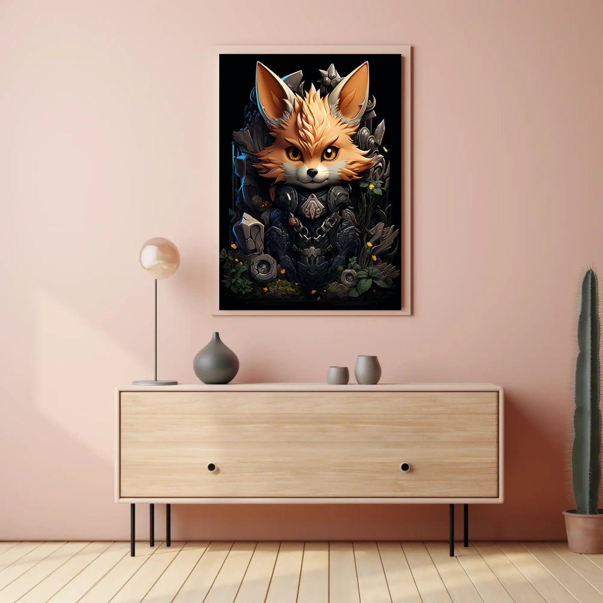 Cyber Fox Guardian Poster