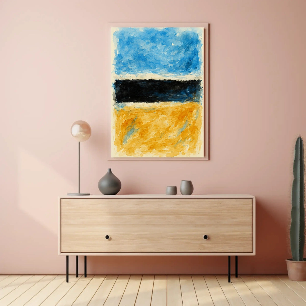 Abstract Color Blocks Abstract Poster