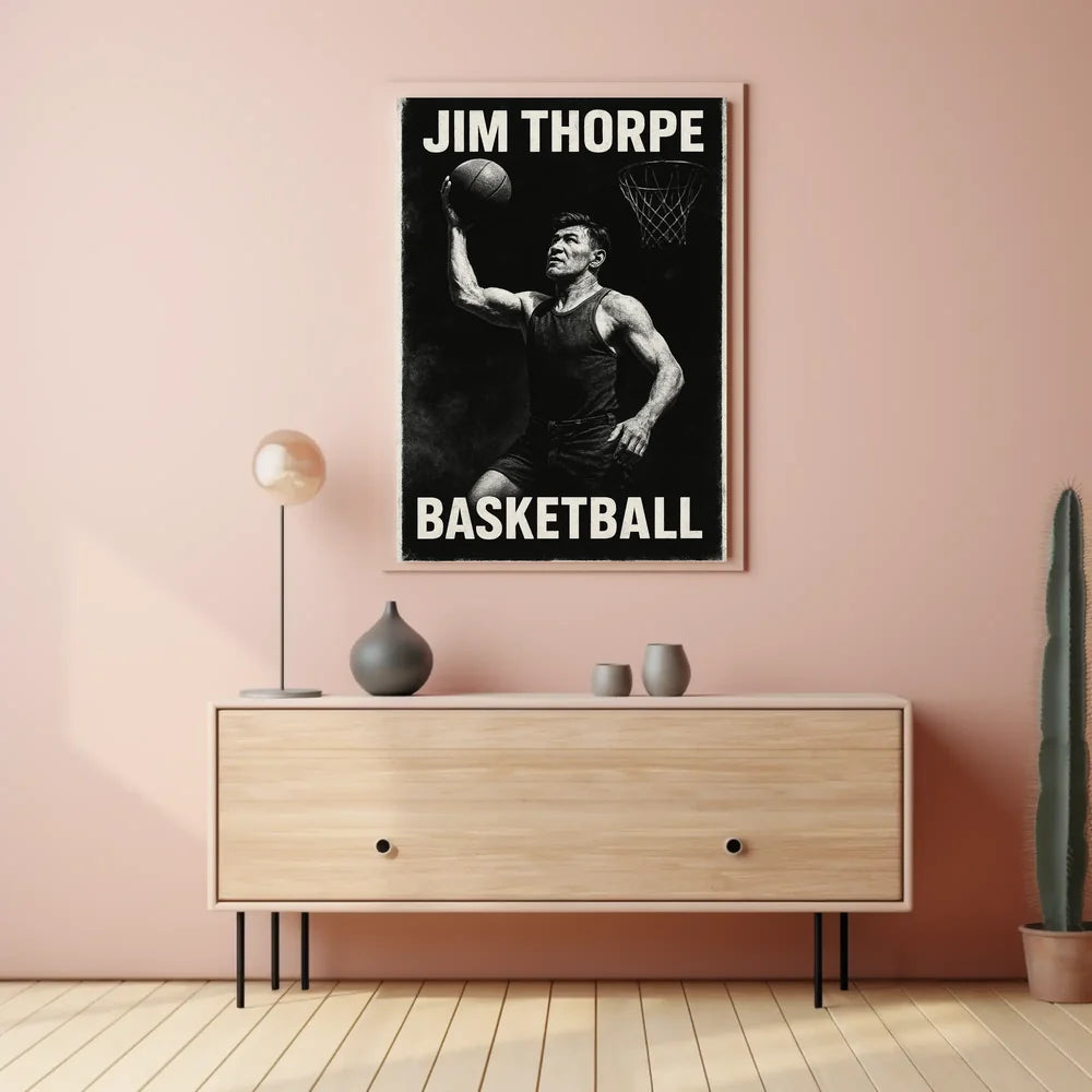 Jim Basketball Enthusiast Abstract Art Poster
