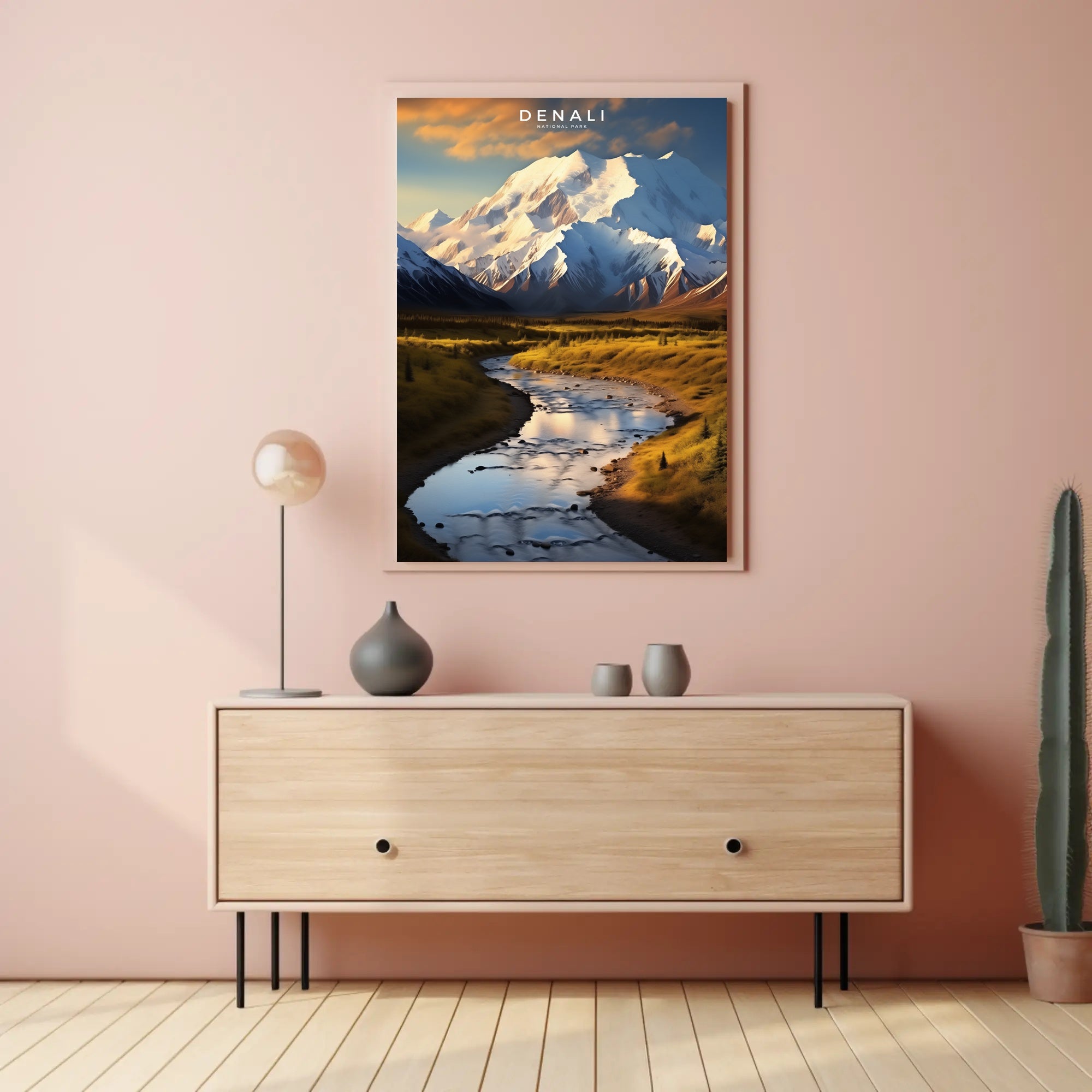 Denali National Park Scenic Poster Wall Art Print