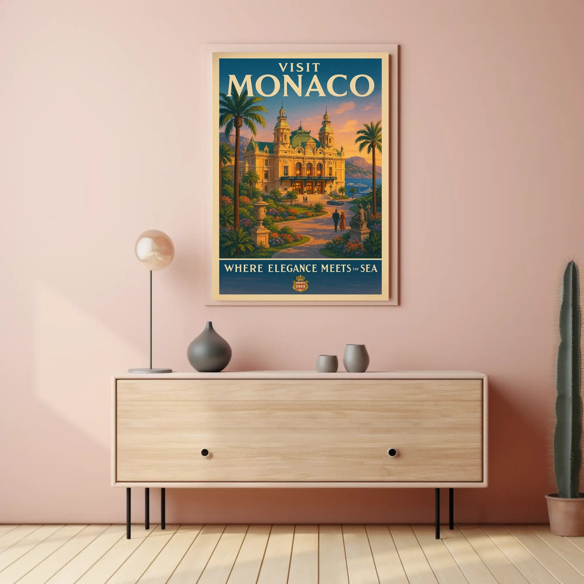 Visit Monaco Where Elegance Meets the Sea Poster