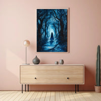 Mysterious Traveler in Enigmatic Forest Abstract, Artistic, or Pop Culture Poster