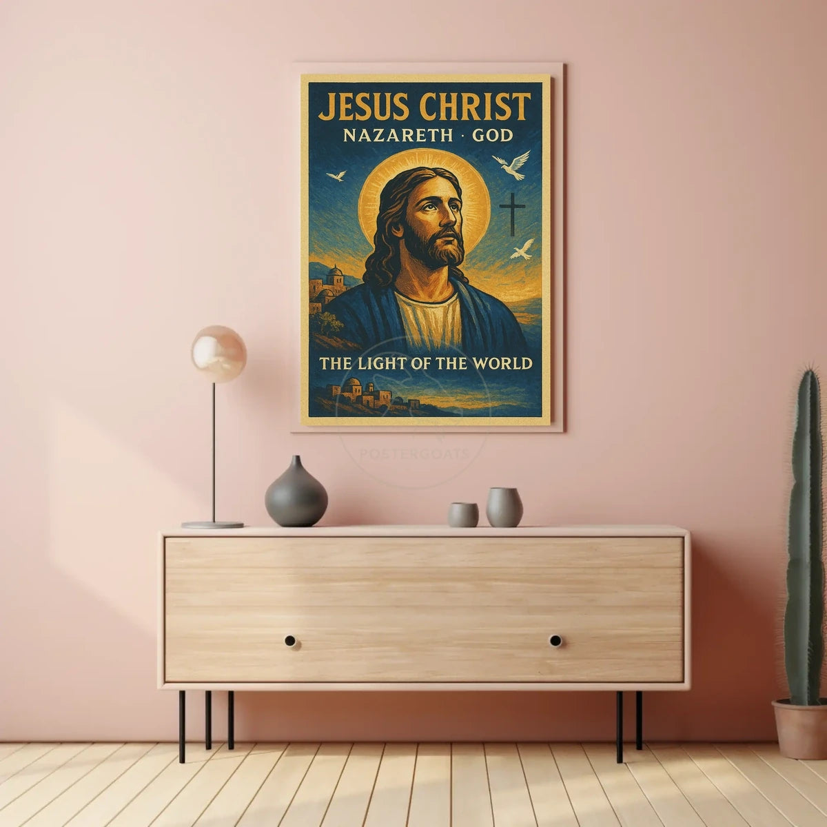 Jesus Christ Divine Light Religious Cultural or Heritage Poster