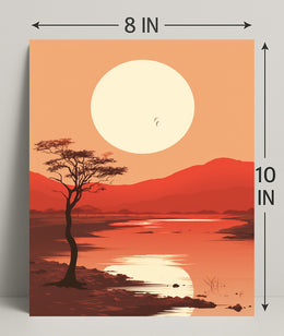 Tranquil Sunset Over The Savannah Poster