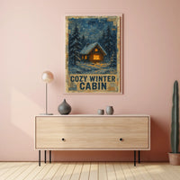 Cozy Winter Cabin Poster