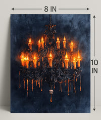 Gothic Chandelier Of Flames Poster