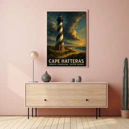 Cape Hatteras Lighthouse Coastal Collectors Nautical Poster