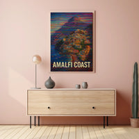 Amalfi Coast Poster Wall Art Travel Print Scenic Decor Italy