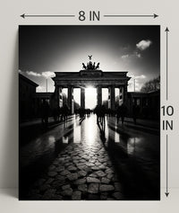 Shadows At The Brandenburg Gate Poster