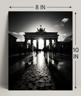 Shadows At The Brandenburg Gate Poster