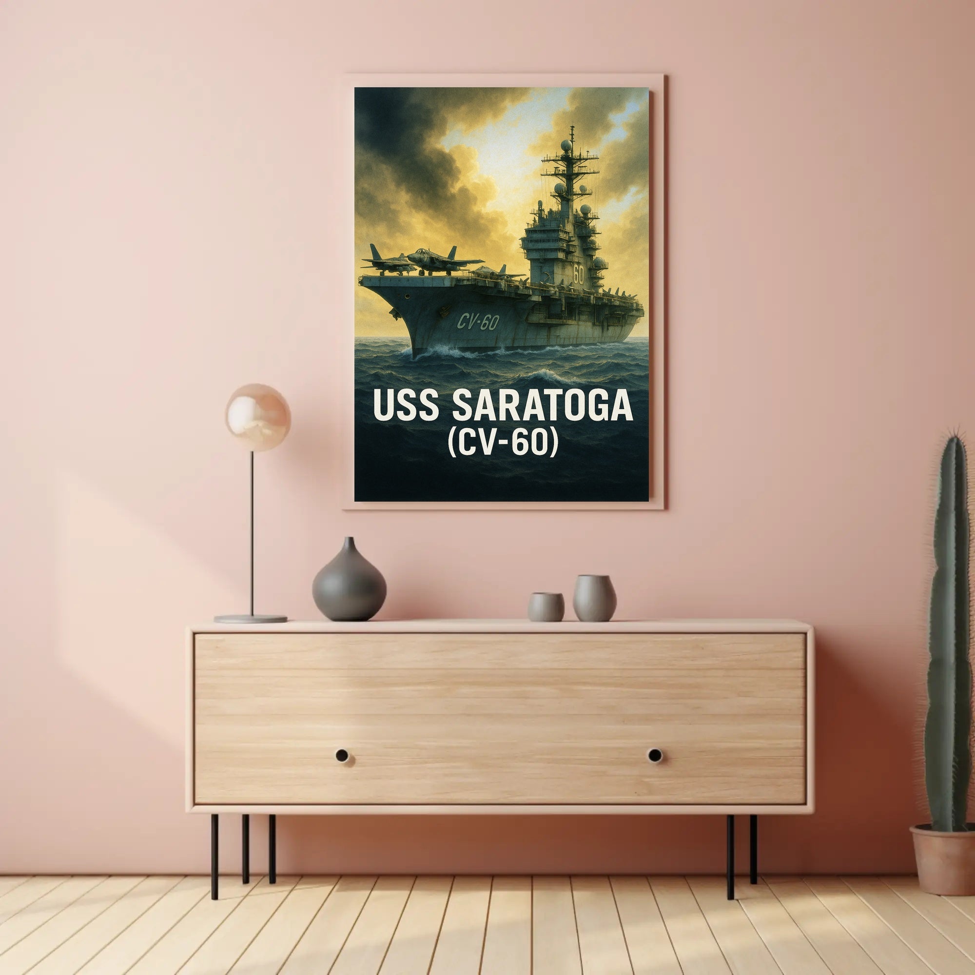 USS Saratoga (CV-60) Poster PosterGoat