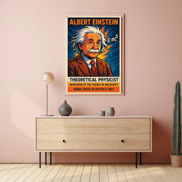 Albert Einstein Theoretical Physicist Educational Poster