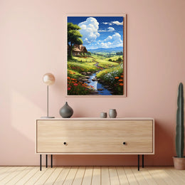 Serene Countryside Landscape Poster