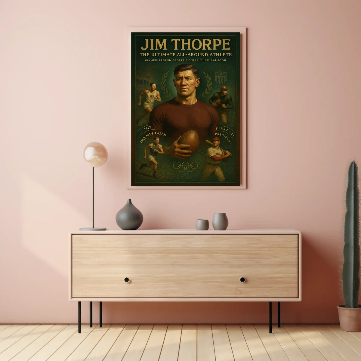 Jim Thorpe Legendary Athlete Tribute Jim Thorpe Poster