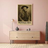 Buffalo Bill Vintage Illustration Historical or Presidential Poster