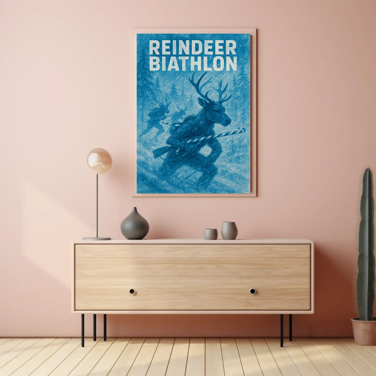 Reindeer Biathlon Poster