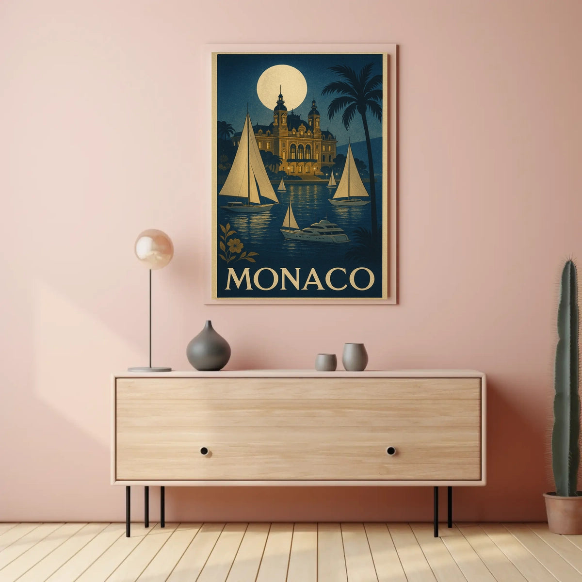 Moonlit Monaco Poster