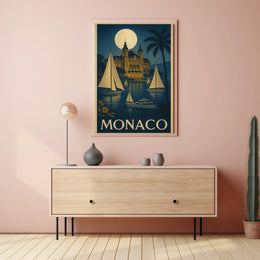 Moonlit Monaco Poster