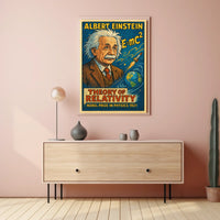 Einstein Vintage Scholarly Portrait Poster