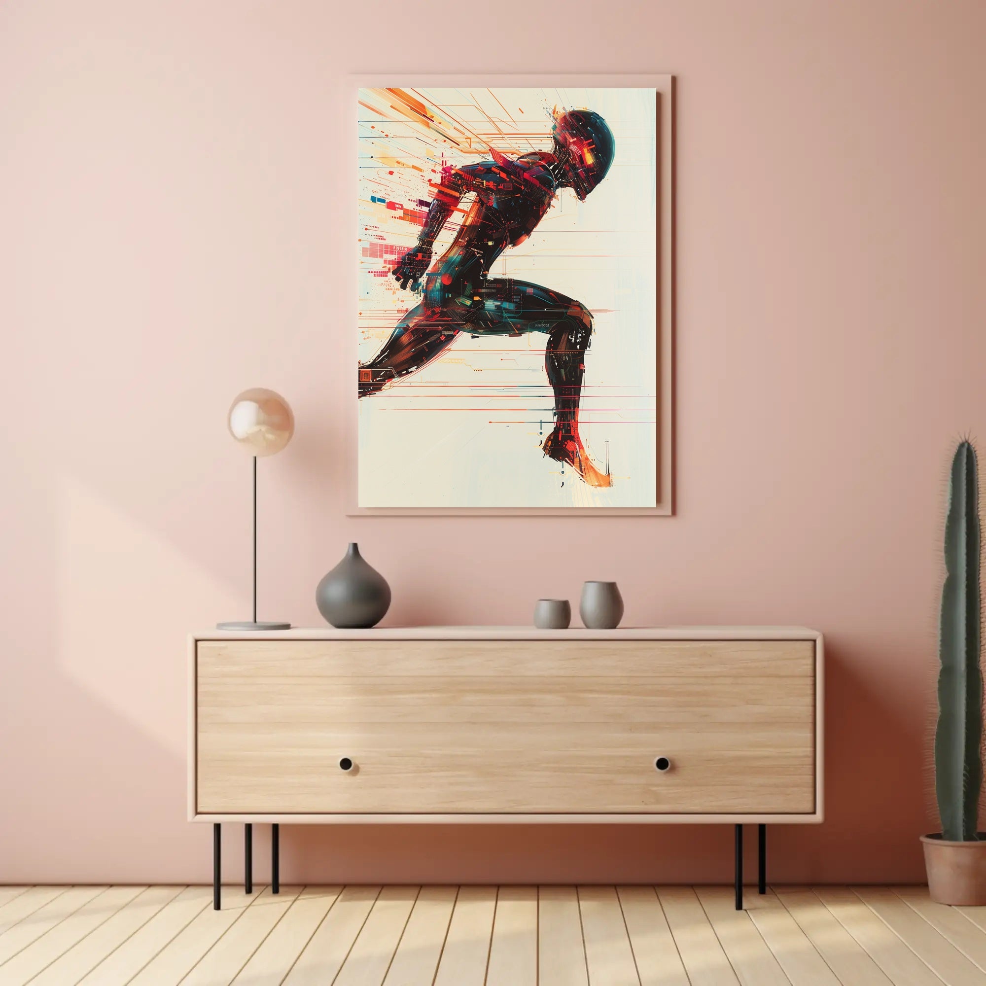 Dynamic Sports Balls Abstract Poster: Futuristic Motion PosterGoat