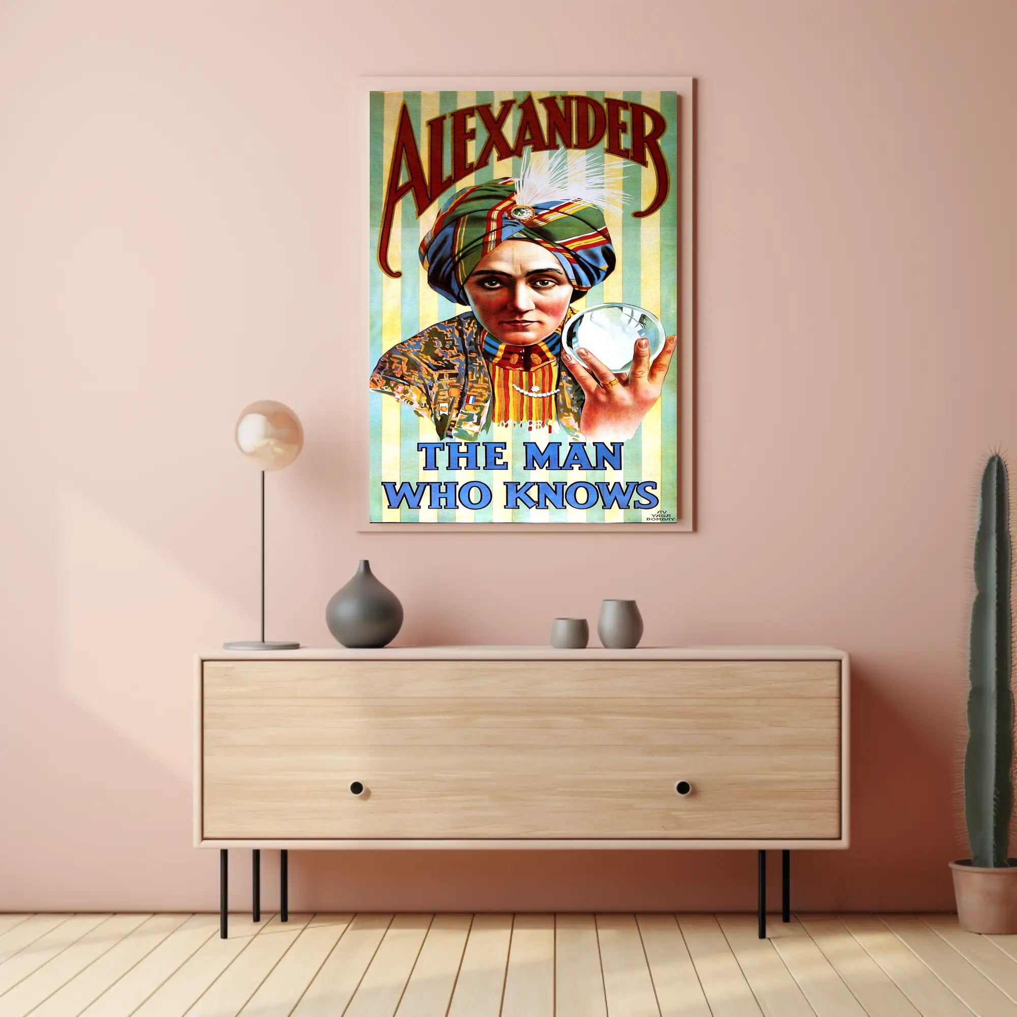 Mystical Psychic Performer Vintage Artistic Pop Culture Poster