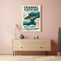 Channel Catfish Fresh Water Delight Poster