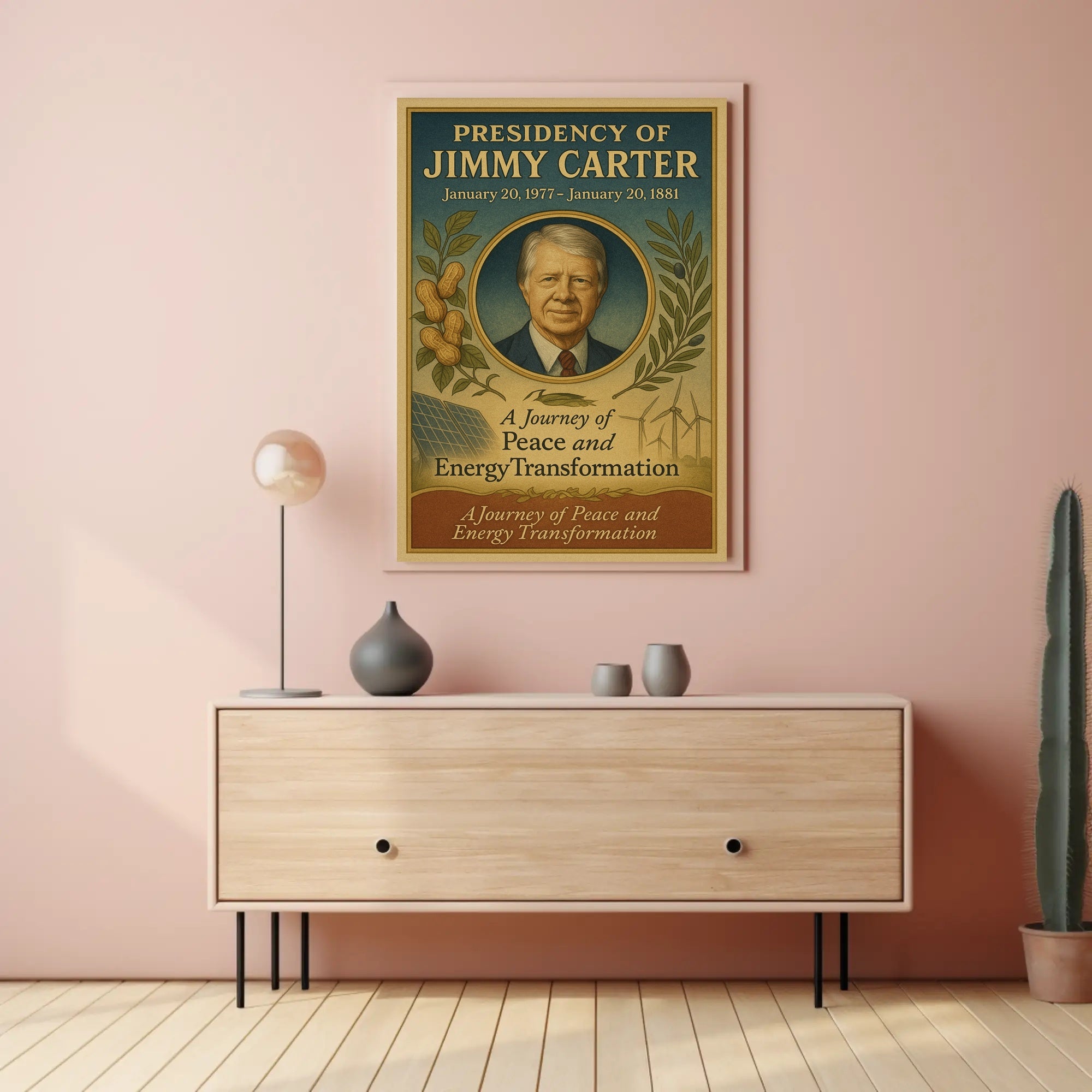 Jimmy Carter Presidency Overview Poster Wall Art Print PosterGoat
