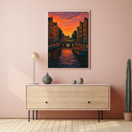 Amsterdam at Sunset Poster