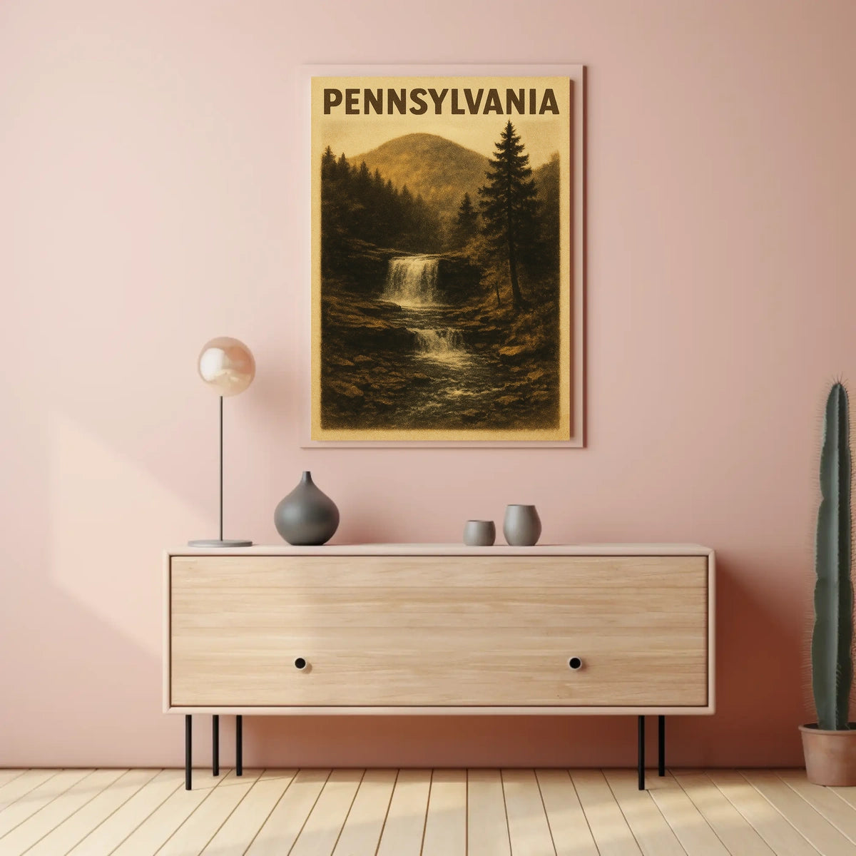 Pennsylvania Scenic Waterfall Poster