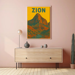 Zion National Park Vintage Travel Poster Print
