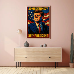 John F Kennedy 35Th President Poster Wall Art Vintage