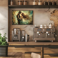 Romantic Embrace: Impressionistic Floral Fantasy Poster