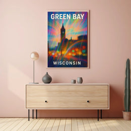 Green Bay Wisconsin Scenic Minimalist Wanderlust Poster