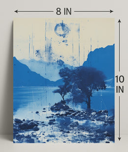 Tranquil Blue Landscape Poster