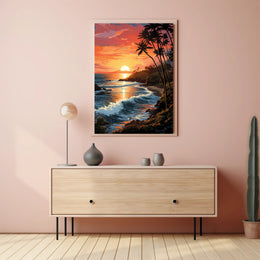 Tropical Sunset Serenity Poster