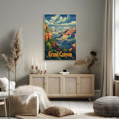Grand Canyon Overlook Sunset View Travel Poster