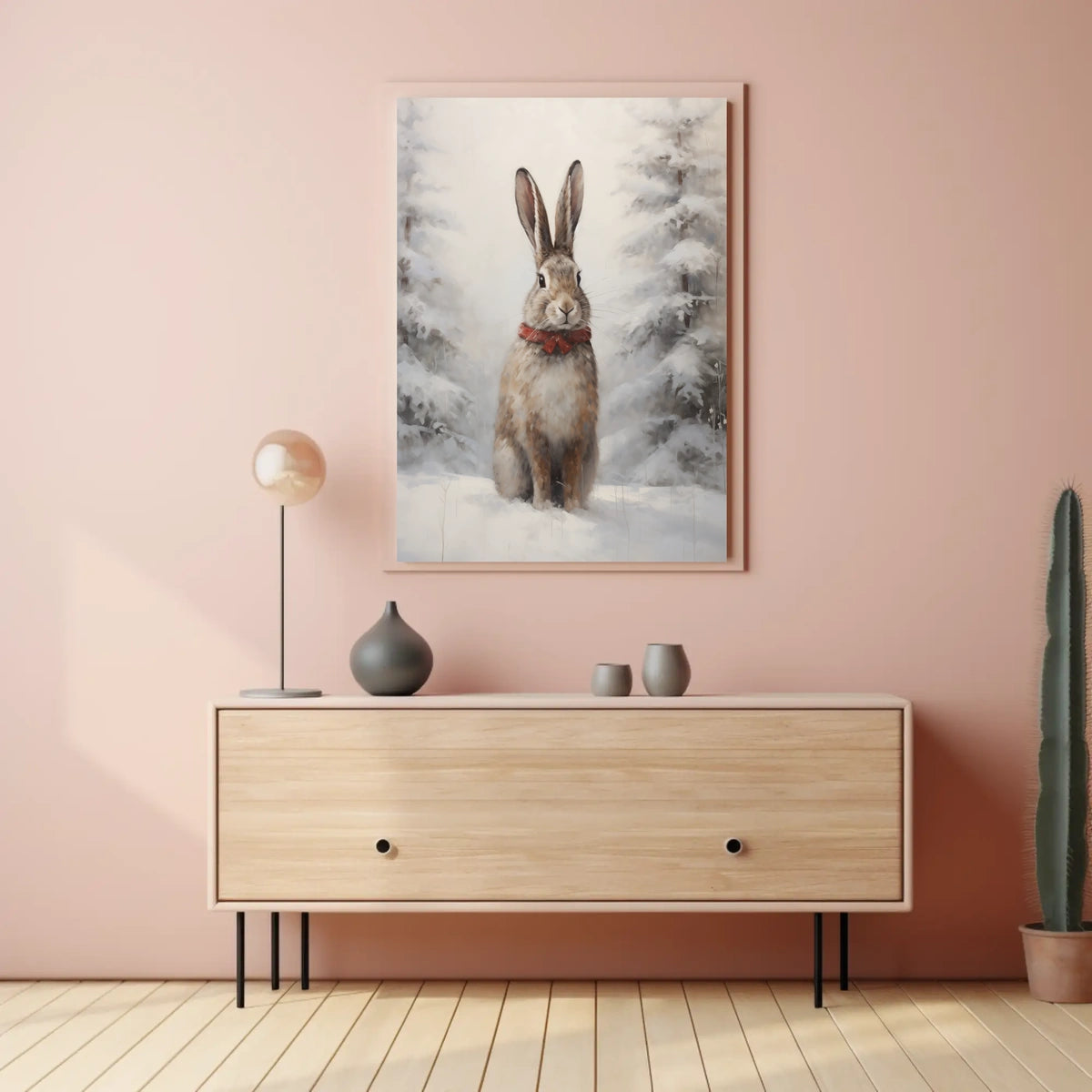Winter Wonderland Hare Poster
