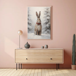 Winter Wonderland Hare Poster