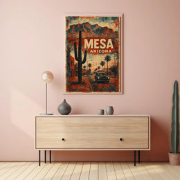 Mesa, Arizona Vintage Vintage Poster