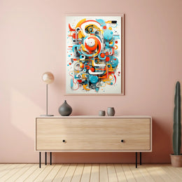 Abstract Geometric Symphony Abstract Poster PosterGoat