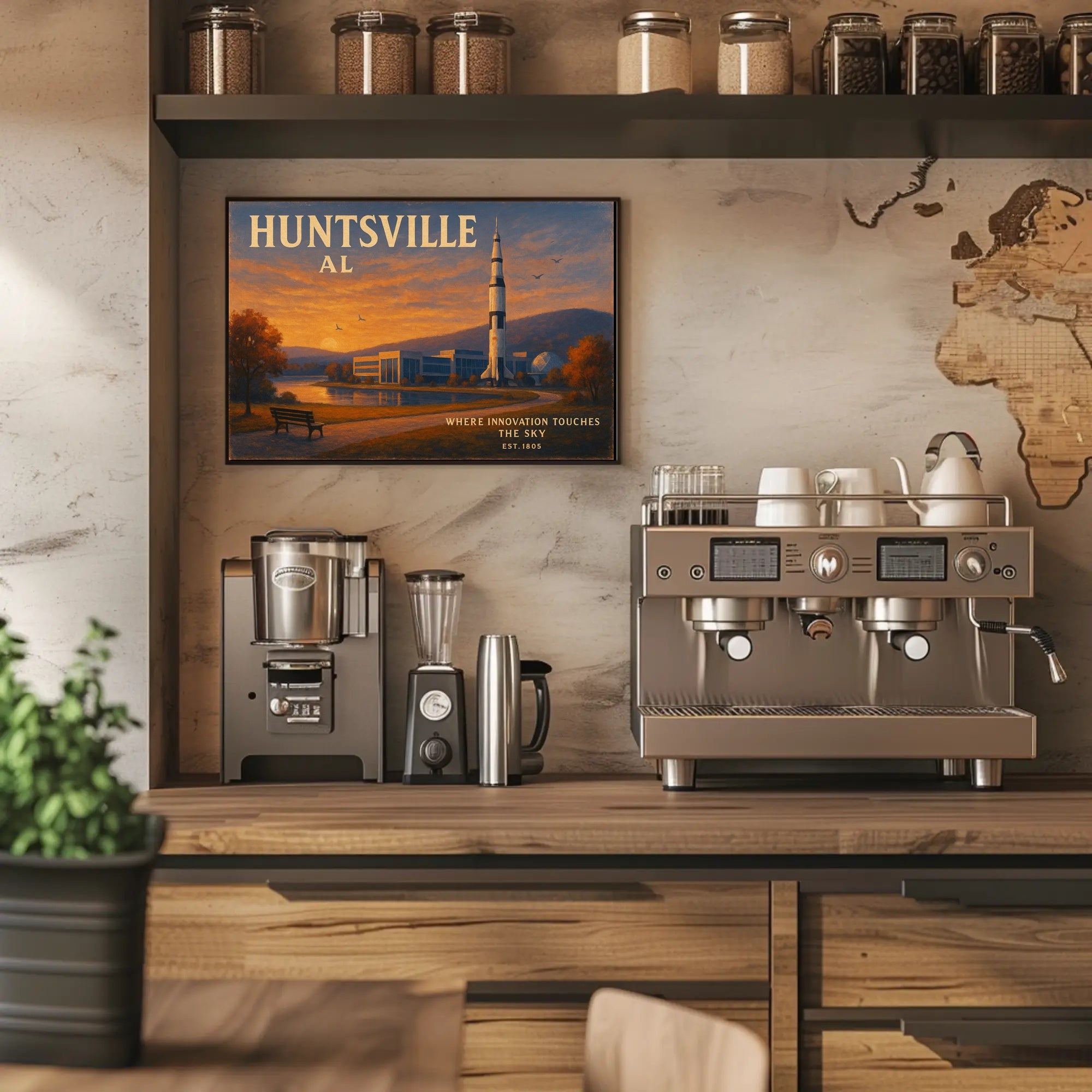 Huntsville Travel Poster Where Innovation Shines