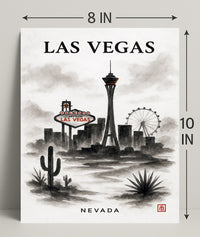 Las Vegas Skyline Poster PosterGoat