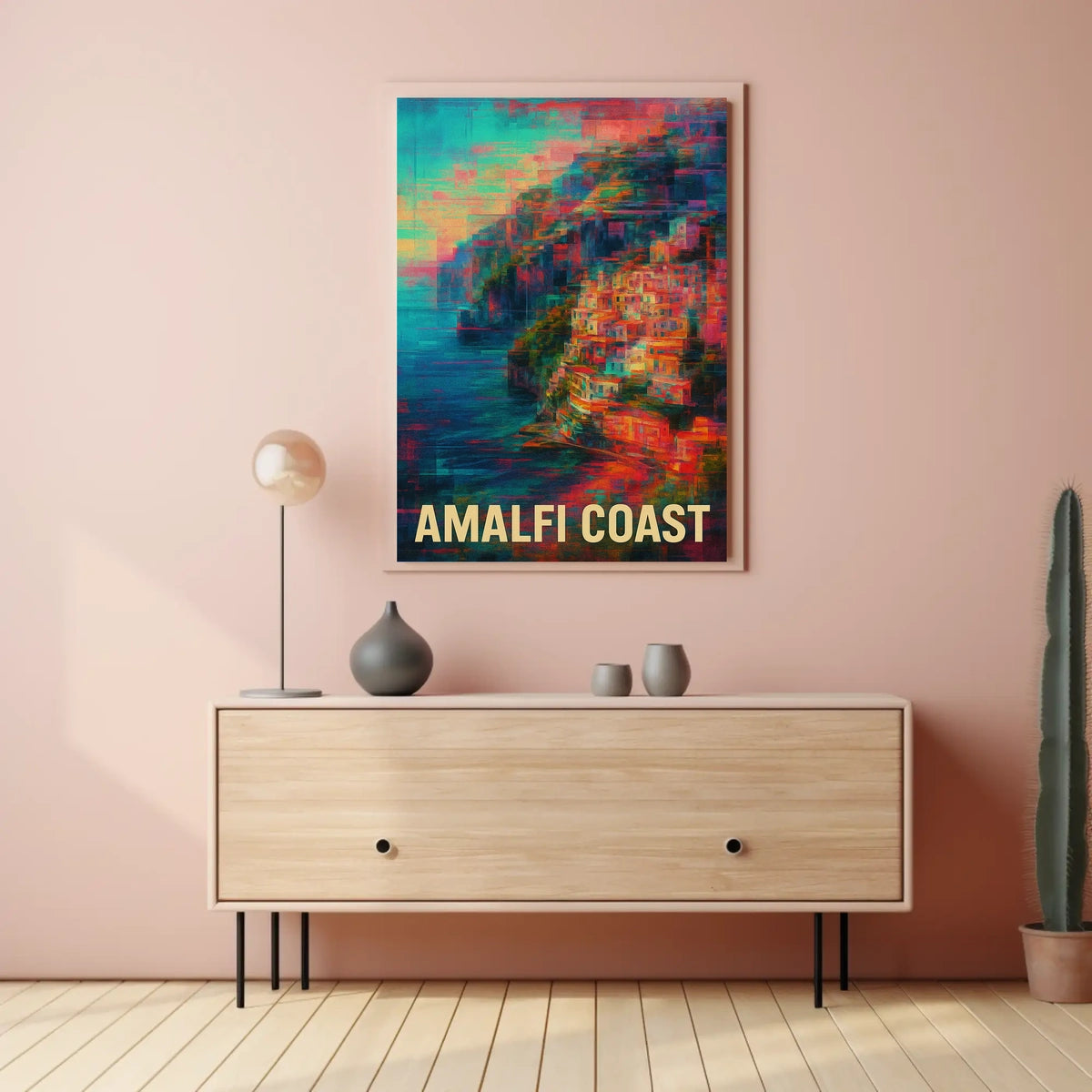 Amalfi Coast Vibrant Escape Poster Coastal Wall Art