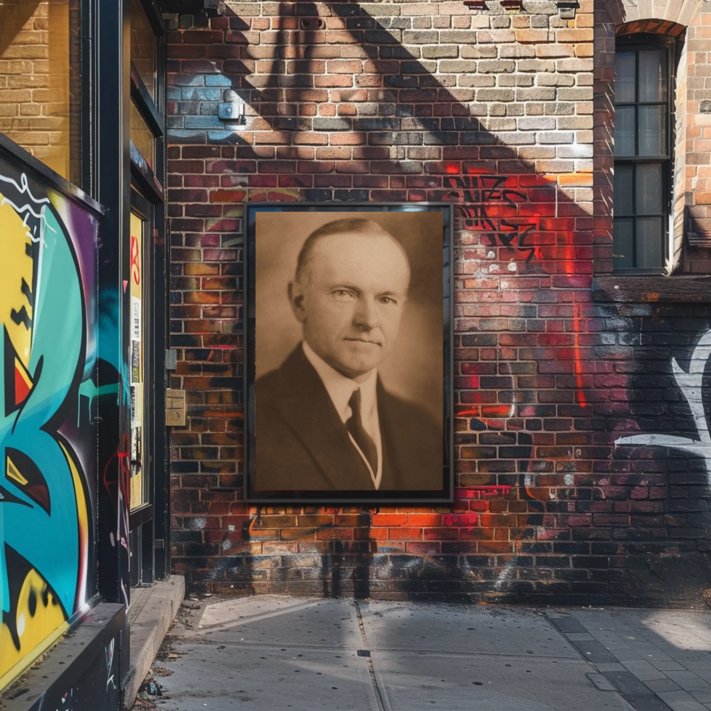 Calvin Coolidge 30th President Sepia Photo