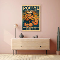 Popeye The Sailor Retro Poster Vintage Cartoon Print