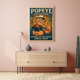 Popeye The Sailor Retro Poster Vintage Cartoon Print
